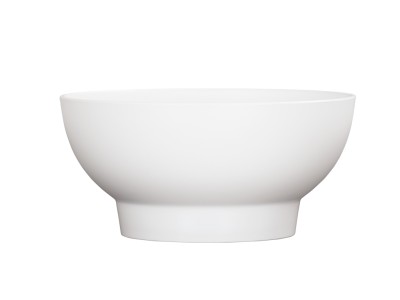 Footed White 105 oz. Melamine Bowl