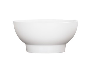 Footed White 48 oz. Melamine Bowl