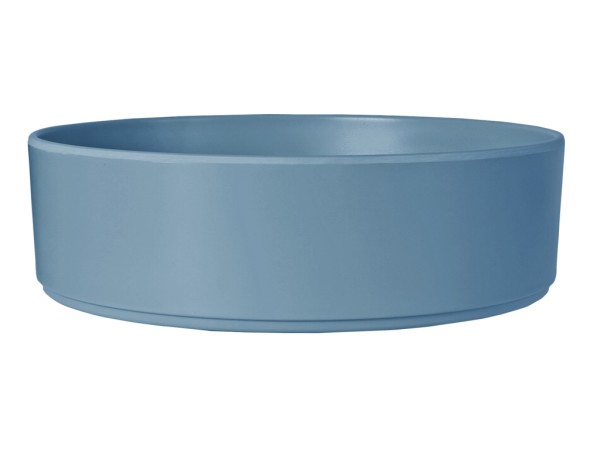 Hudson - Stone Blue 120 oz. Raised Rim Melamine Bowl