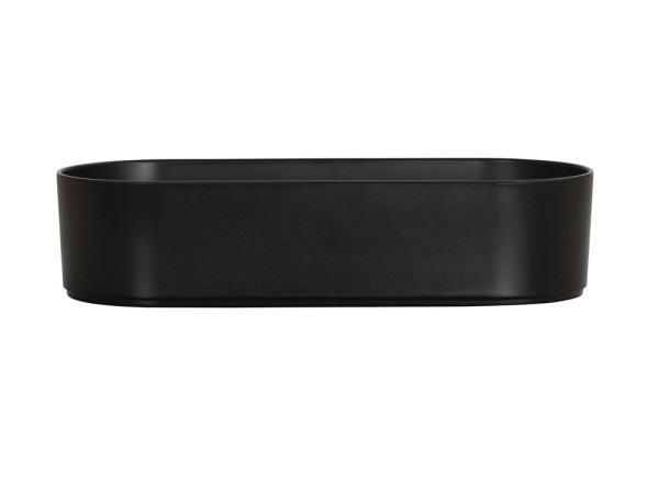 Hudson 12 Qt. Black Oval Melamine Bowl