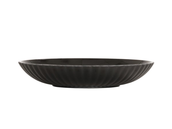 Scalloped Bowl Black - 110oz