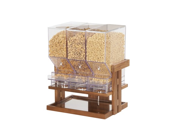 Sydney 3 Section Cereal Dispenser-Walnut