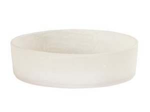 12" Resin Bowl-White Cloud