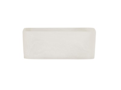 8" Square Bowl-White Cloud