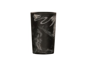 Resin 3.75"DIA Cylinder-Black Swirl