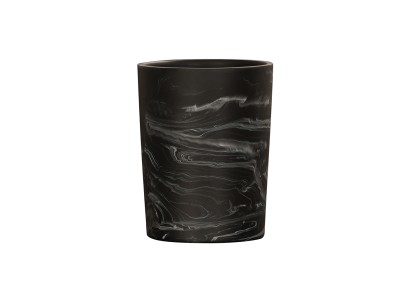 Resin 4.75"DIA Cylinder-Black Swirl