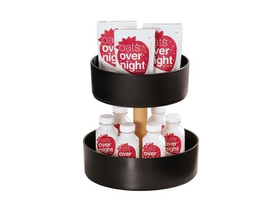 Logan 2-Tier Black Melamine Merchandiser