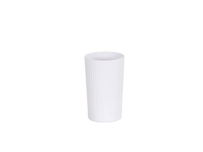 Ribbed 3.75" Diameter Crock - White