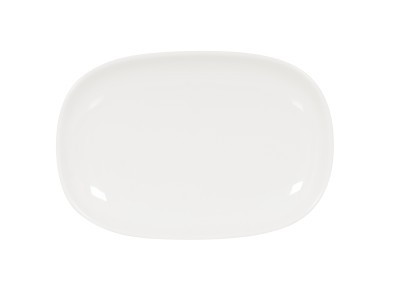 Emery Oval 8x12 White Plate