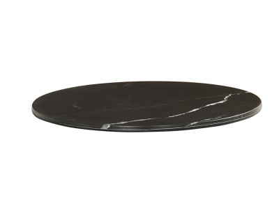 Black Marble 8.75" Round Tray