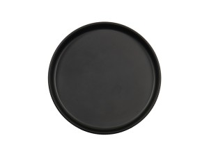 Arista 6" Raised Rim Black Plate