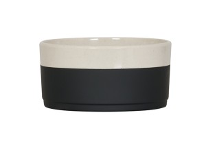 Sorelle 30oz Black and Ivory Speckle Bowl