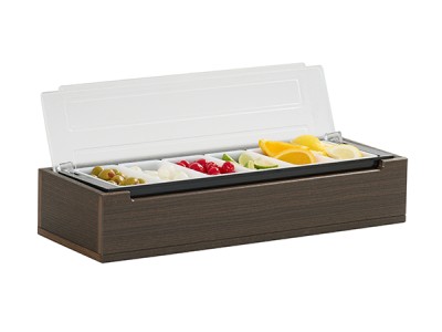 Vista 6 Section Bar Organizer-Mocha