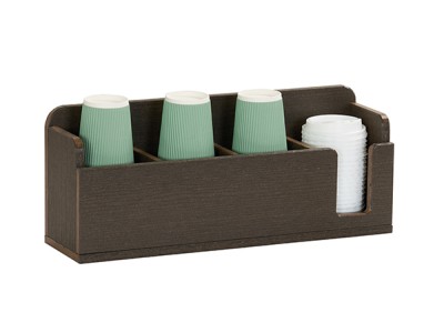 Vista 4 Section Cup and Lid Holder-Mocha