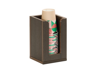 Vista Single Cup & Lid Organizer-Mocha