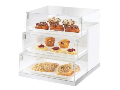 Luxe Three Tier Bakery Display Case - 19" x 20" x 19"