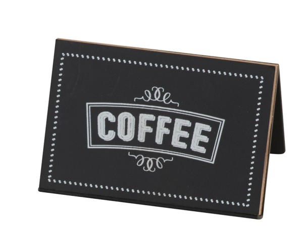 Chalkboard Beverage Sign with "Coffee" Print - 3" x 2" x 2"