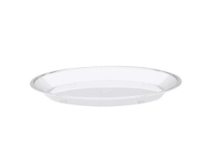 12" Round Shallow Tray Clear