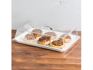 Clear Standard Rectangular Bakery Tray Cover - 13" x 18" x 4"