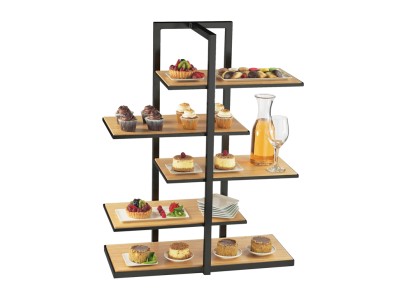 Bamboo Multi-Level Shelf Display - 28 1/2" x 13 1/2" x 36 1/2"