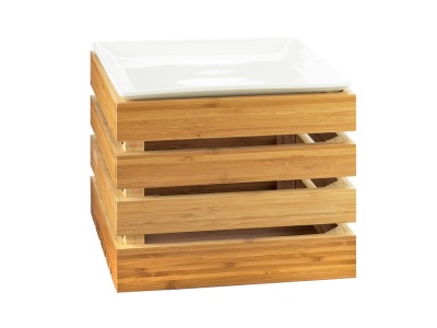 Bamboo Square Crate Riser - 12" x 12" x 10"