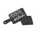 Black Write-On Paddle Sign with Stand - 4 1/2