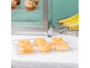 335-10-12 10" x 14" Shallow Clear Bakery Tray