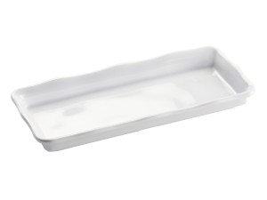 Organic Edged Melamine Tray - 13 3/4" x 12 3/4" x 1 1/2"