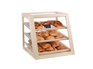 Blonde Slanted Front Display Case - Self Serve