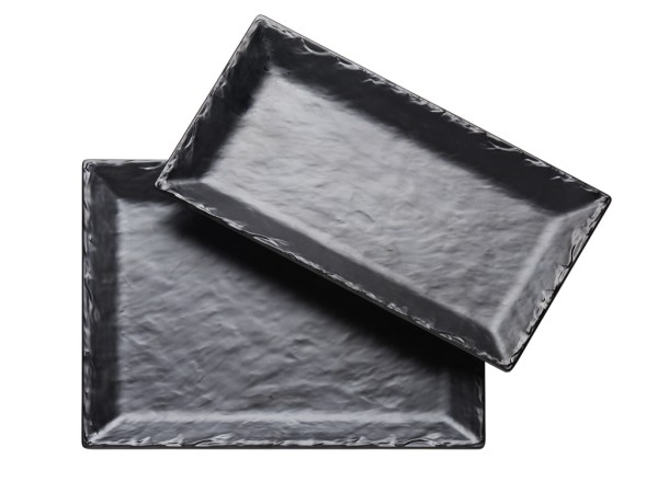 Faux Slate 21" x 13" Rectangular Platter with Raised Rim