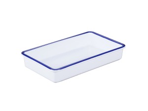 Enamelware 12" x 7" Melamine Deep Serving Tray