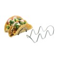 2 Compartment Stainless Steel Mini Taco Holder - 4 1/2