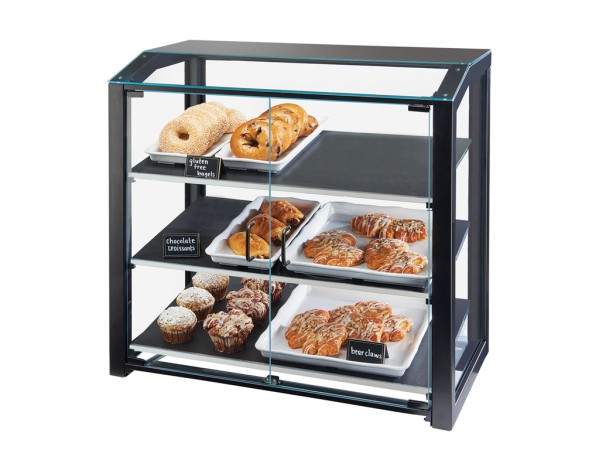 Black Small Bakery Display Case - 20" x 15 1/2" x 21"