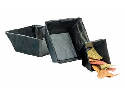 Faux Slate 9.5" Square Melamine Bowl