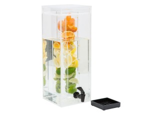 Clear Acrylic 3 Gallon Beverage Dispenser with Infusion Chamber