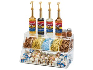 Clear 10 Bin Condiment Holder