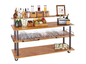 Sierra 3-Shelf U-Build Service Cart - 48" x 24" x 44"