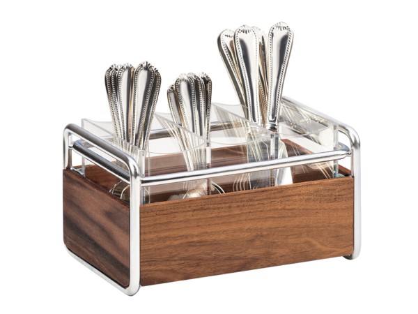 Mid-Century Flatware Organizer Chrome