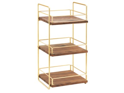 Mid Century 3 Tier Merchandiser Brass