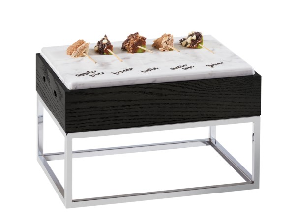 Cinderwood Riser with Melamine Marble Tray - 15" x 11" x 9 1/4"