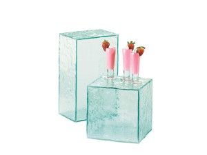 Glacier Acrylic Faux Glass Rectangular Riser - 8" x 8" x 8"