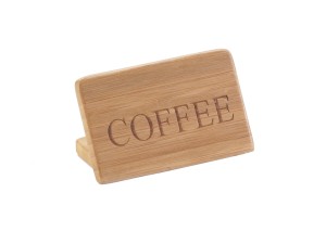 3" x 2" Bamboo "Coffee" Beverage Sign