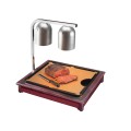 Westport Cut-Mate Carving Station Kit with Dark Wood Frame, Drip Tray, and Cutting Board