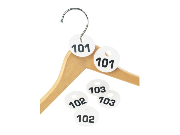 Coat Check Tags - Numbers 101-200