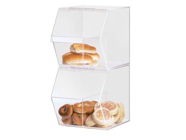 Classic Stackable Acrylic Food Bin with Divider