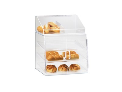 Classic Three Tier Slanted Front Acrylic Display Case - 19" x 17" x 18"