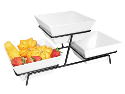 Melamine 2 Tier Bowl Display