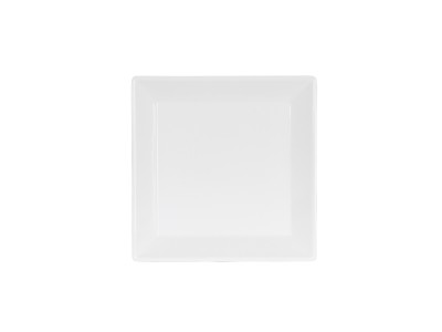 8" Square Plate - White
