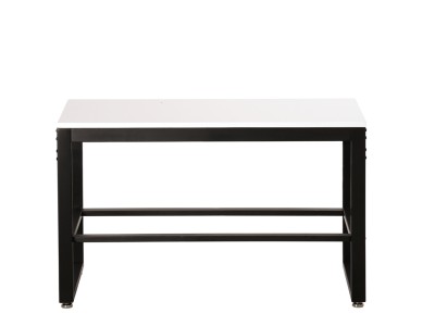 White 38" Nesting Table