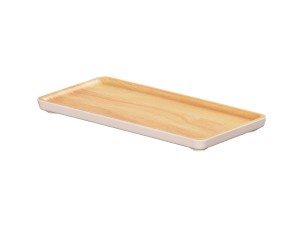 Finn Wood Effect Rectangular Modular Melamine Tray 4" x 8"
